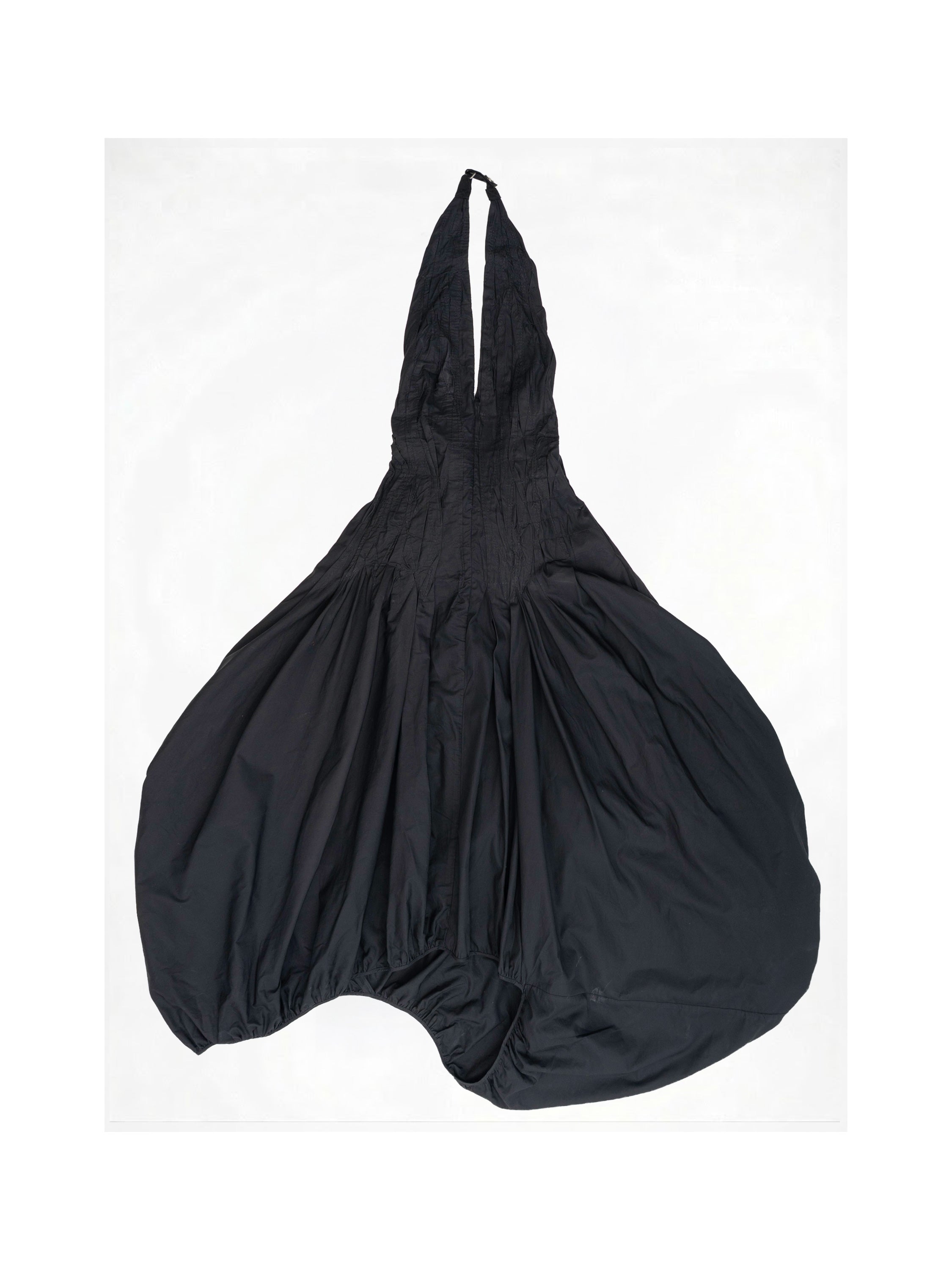 CREASED DRAPED DRESS