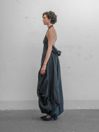 CREASED DRAPED DRESS