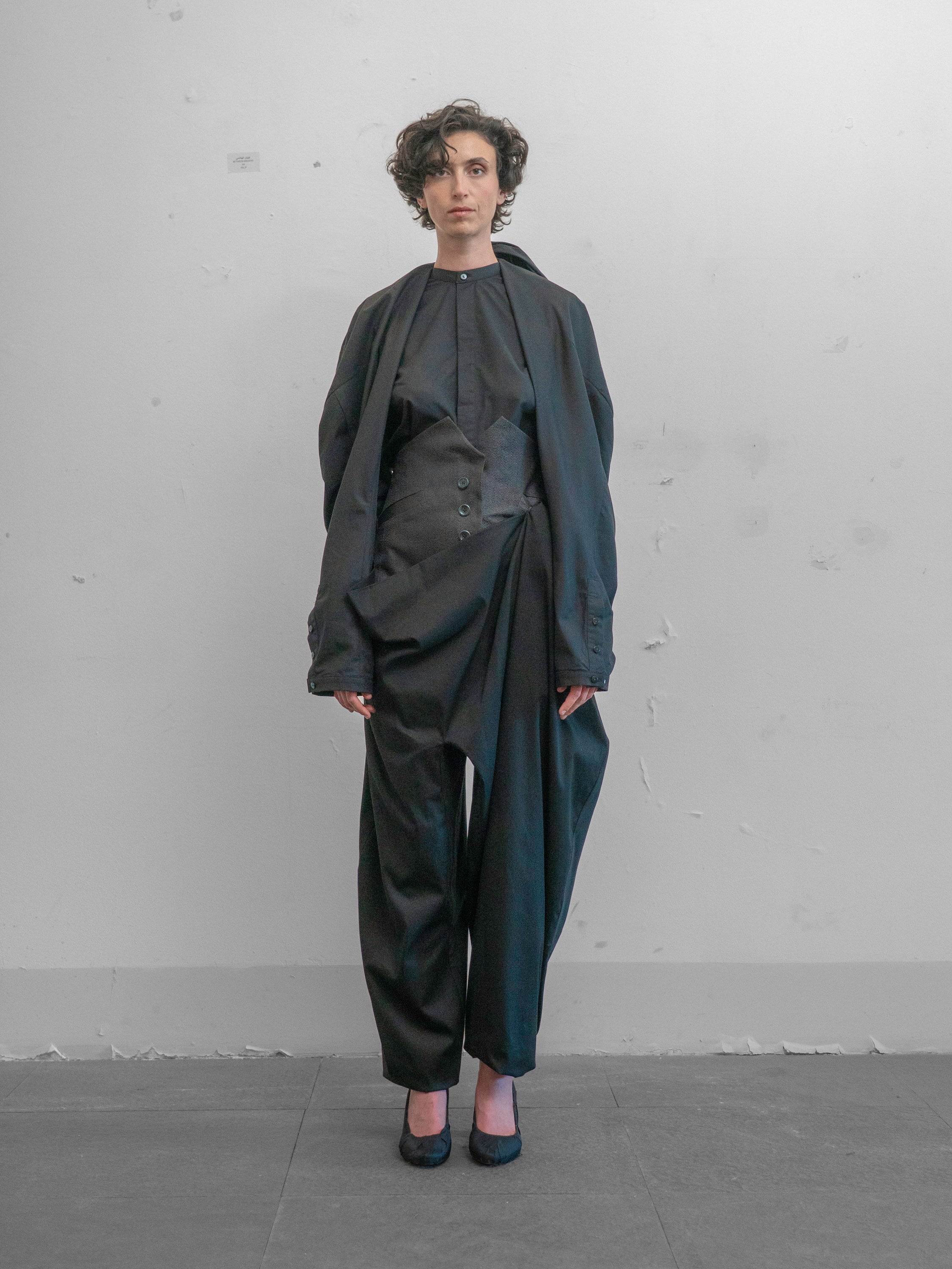 CORSETTED FALLEN PANTS